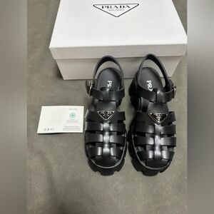 Prada Monolith leather sandal